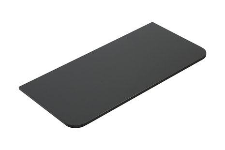 Topblad Wiesbaden Novira 80x48 cm Afgeronde Hoeken Mat Zwart