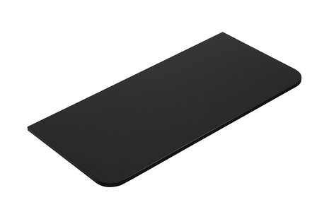Topblad Wiesbaden Sulora 120x48 cm Afgeronde Hoeken Mat Zwart
