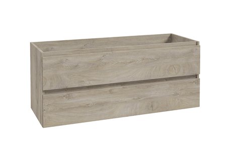 Onderkast Wiesbaden Alvara 120x46 cm 2 Laden 2 Uitsparingen Grijs Eiken