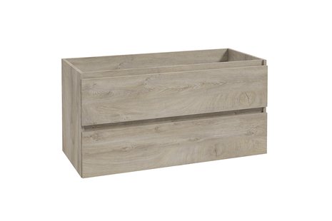 Onderkast BWS Lyanna 100x46 cm 2 Laden 1 Uitsparing Grijs Eiken