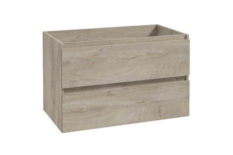 Onderkast BWS Lyanna 80x46 cm 2 Laden 1 Uitsparing Grijs Eiken