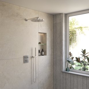 BWS Inbouw Regendouche | Sensa | Chroom | Wanduitloop | 30cm Hoofddouche met Handdouche | Drukknoppen