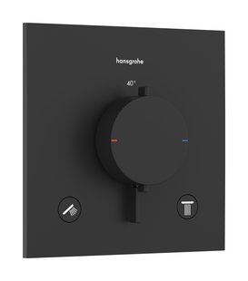 Afbouwdeel Hansgrohe Ecostat Comfort E Inbouwthermostaat Voor 2 Functies Mat Zwart
