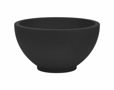 Waskom Wiesbaden Tessa Rond 20x11 cm Solid Surface Mat Zwart