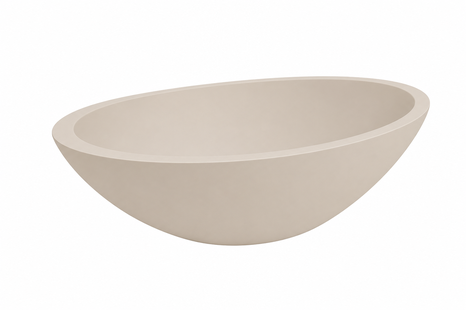 Waskom Kim Ovaal 59x35x11cm Solid Surface Beige
