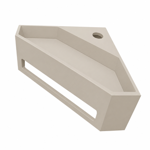 Hoekfontein Julia Driehoekig 35x35x16cm Solid Surface Beige