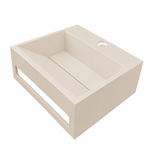 Fontein Julia Rechthoekig 30x28x12.5cm Solid Surface Beige