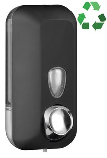 Zeepdispenser Sapho ECOLORED 550 ml 10,2x21,6x9 cm ABS Soft Touch Mat Zwart Wandmontage