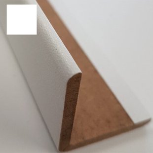 Hoeklijst MDF Sanimex 260x2.8x2.8cm Hoogglans Wit