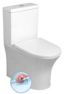 BWS Leon Staand Toilet Rimless Glans Wit PK/SK