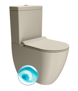 BWS Pura Color Staand Toilet Rimless Beige SwirlFlush Spoeling PK/SK