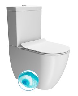 BWS Pura Color Staand Toilet Rimless Mat Wit SwirlFlush Spoeling PK/SK