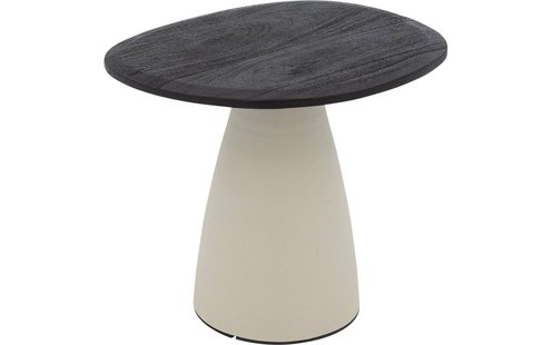 Goossens Salontafel Lira organisch, hout mango zwart,, 50 x 42 x 43 cm