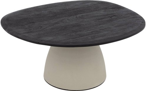 Goossens Salontafel Lira organisch, hout mango zwart,, 86 x 37 x 76 cm