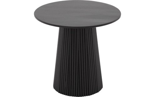 Goossens Salontafel Zaro rond, hout mango zwart,, 50 x 46 x 50 cm
