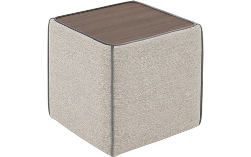 Goossens Nachtkastje Arona, 45 cm b x 43 cm h x 45 cm d met oplegblad walnut