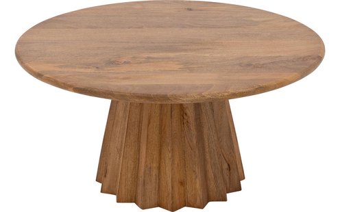 Goossens Salontafel Felicia rond, hout mango bruin,, 80 x 40 x 80 cm