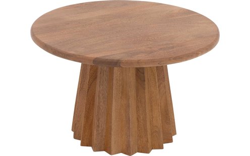 Goossens Salontafel Felicia rond, hout mango bruin,, 60 x 37 x 60 cm