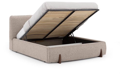 Goossens Bedframe Luxy Storage, 180 x 200 cm met storage, met 2x lattenbodem