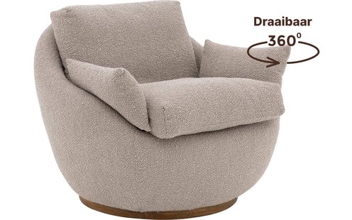Goossens Draaifauteuil Lazy, Draaifauteuil