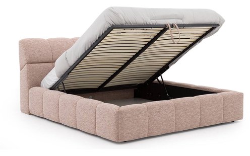 Goossens Bedframe Napoli Storage, 180 x 200 cm met storage, met 2x lattenbodem