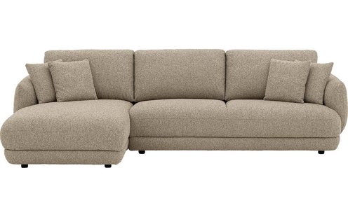 Goossens Bank Premiere beige, stof, 3-zits,
