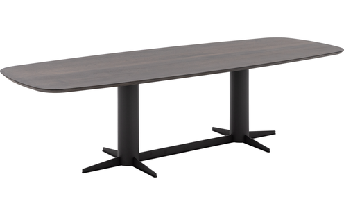Goossens Eettafel Levi, Semi ovaal 300 x 110 cm
