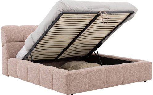 Goossens Bedframe Napoli Storage, 180 x 210 cm met storage, met 2x lattenbodem
