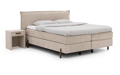Goossens Boxspring Compleet Gs 200 Compleet, Vlak 180 x 210 cm box (=2x90cmx210cm) 2x matras gestoffeerd pocketvering,1x matrastopper fix comfort