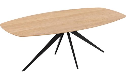Goossens Excellent Eettafel Uniek, Semi ovaal 260 x 120 cm