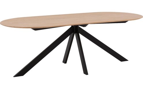 Goossens Excellent Eettafel Uniek, Semi rond 260 x 100 cm