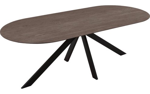 Goossens Excellent Eettafel Uniek, Semi rond 240 x 100 cm