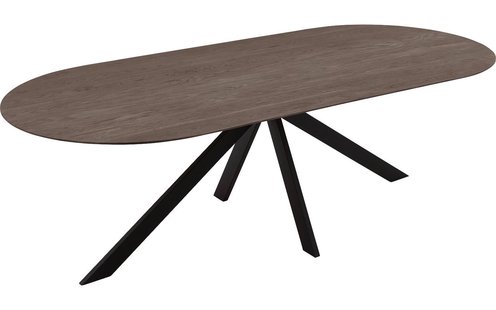 Goossens Excellent Eettafel Uniek, Semi rond 260 x 100 cm