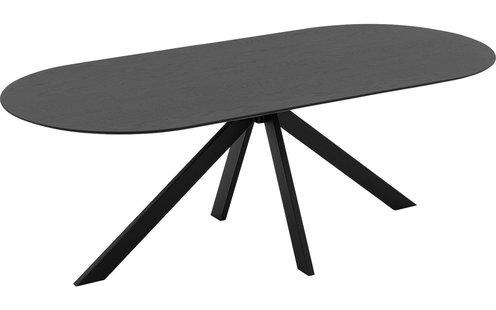 Goossens Excellent Eettafel Uniek, Semi rond 220 x 100 cm