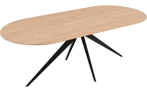 Goossens Excellent Eettafel Uniek, Semi rond 180 x 100 cm