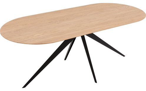 Goossens Excellent Eettafel Uniek, Semi rond 200 x 100 cm