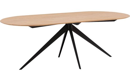 Goossens Excellent Eettafel Uniek, Semi rond 220 x 100 cm