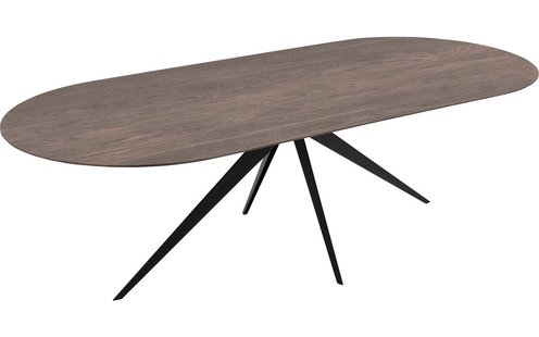 Goossens Excellent Eettafel Uniek, Semi rond 260 x 100 cm