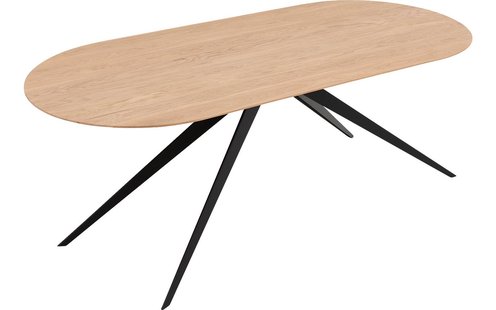 Goossens Excellent Eettafel Uniek, Semi rond 200 x 100 cm