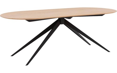 Goossens Excellent Eettafel Uniek, Semi rond 220 x 100 cm