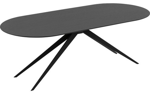 Goossens Excellent Eettafel Uniek, Semi rond 220 x 100 cm