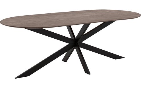 Goossens Excellent Eettafel Uniek, Semi rond 200 x 100 cm