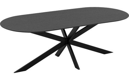 Goossens Excellent Eettafel Uniek, Semi rond 240 x 100 cm