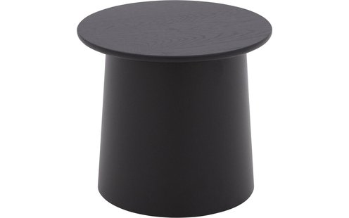 Goossens Excellent Salontafel Uniek rond, hout eiken zwart, elegant chic, 50 x 44 x 50 cm