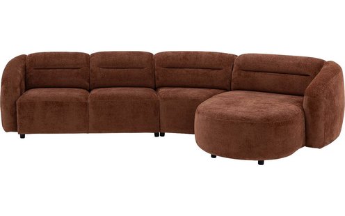 Goossens Bank Zitra bruin, stof, 2,5-zits,