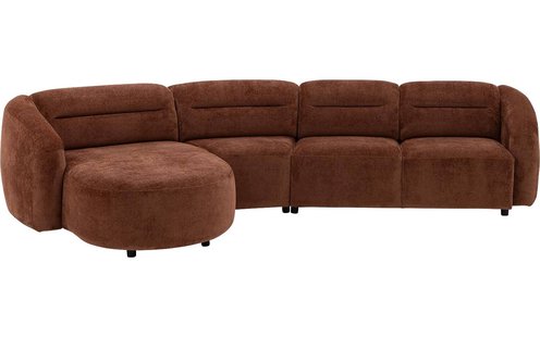 Goossens Bank Zitra bruin, stof, 2,5-zits,