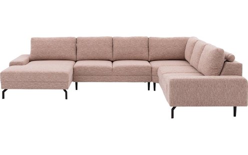 Goossens Bank Valdena roze, stof, 3-zits,