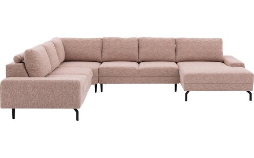Goossens Bank Valdena roze, stof, 3-zits,