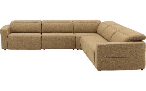 Goossens Bank Comoda geel, stof, 1,5-zits,