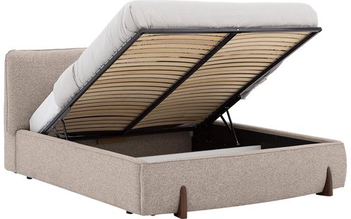 Goossens Bedframe Luxy Storage, 160 x 200 cm met storage, met 2x lattenbodem